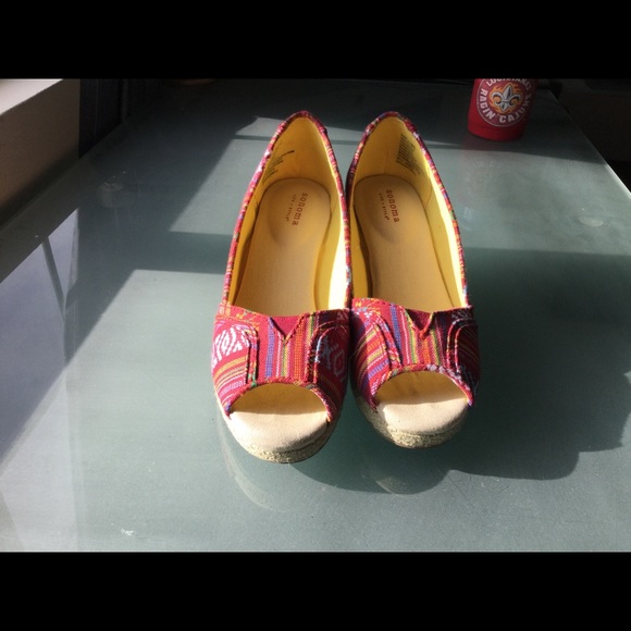 Sonoma women's high heel wedge boho 8.5 - Picture 6 of 10